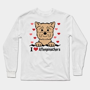 I Love Affenpinschers Long Sleeve T-Shirt